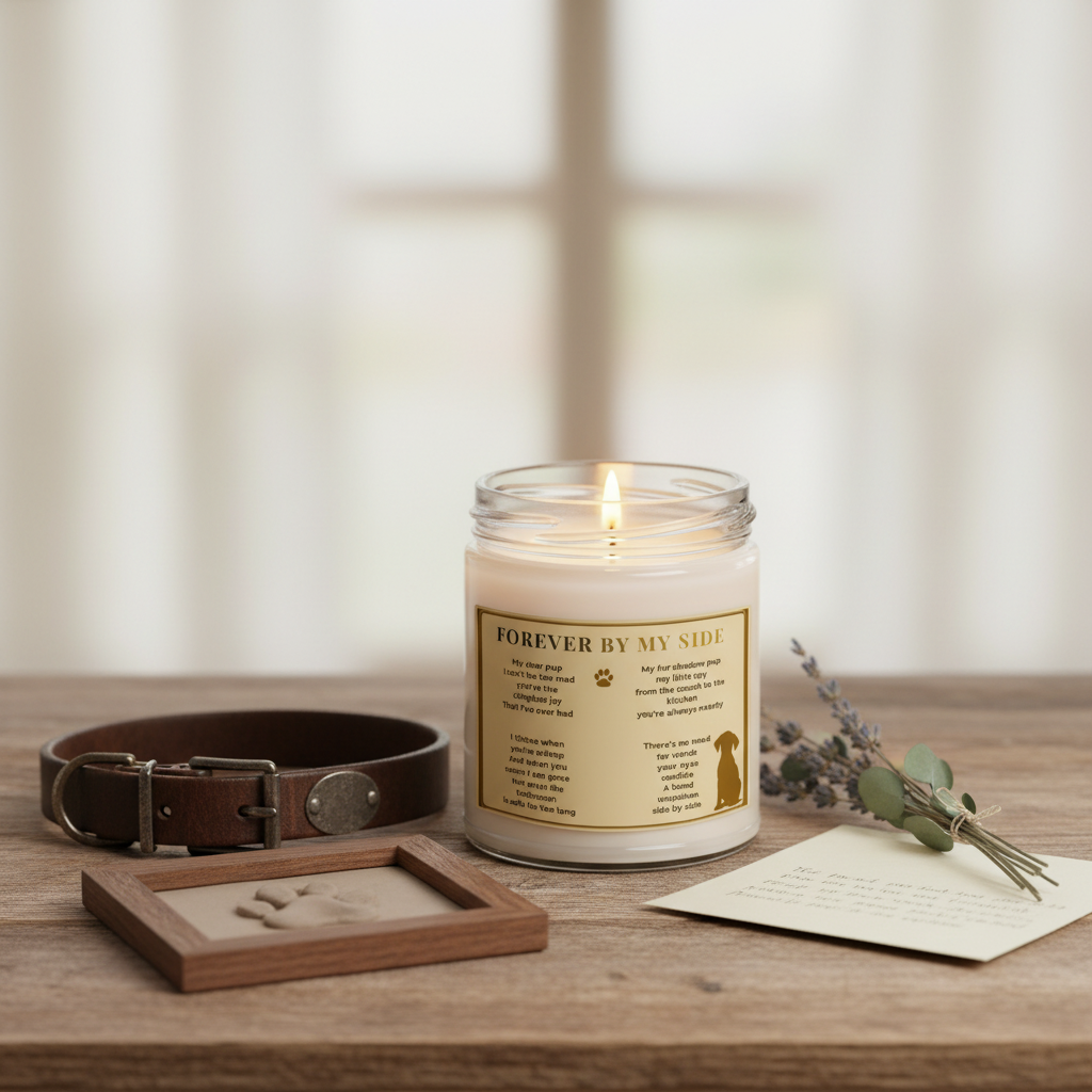 Forever By My Side Poem | Dog Keepsake Candle 9oz