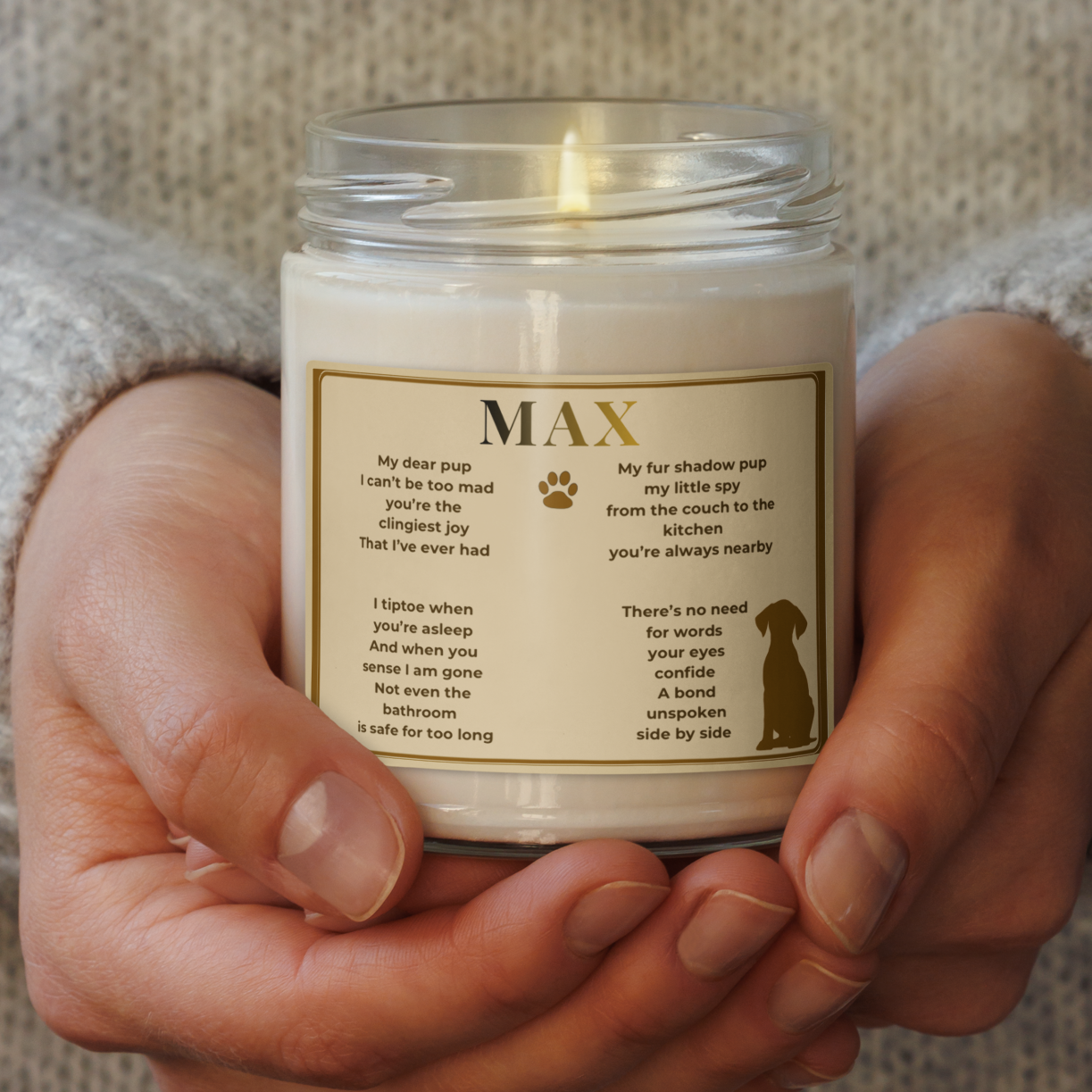 Personalized Dog Poem Candle | A candle made just for your dog — because they’re never “just a pet.”