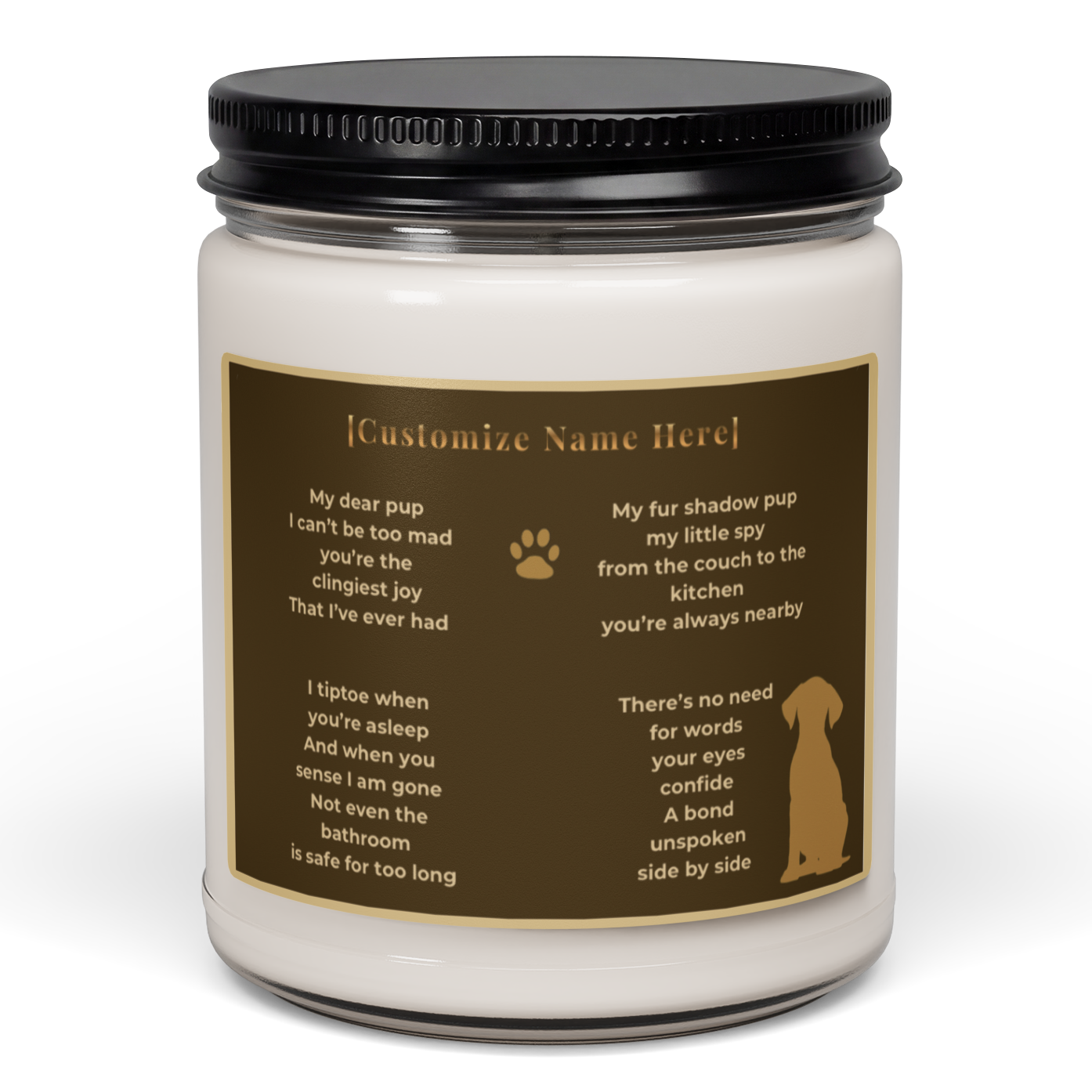 Forever by My Side | Personalized Pet Keepsake Candle  9oz