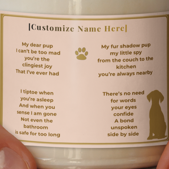 Forever by My Side | Personalized Pet Keepsake Candle  9oz