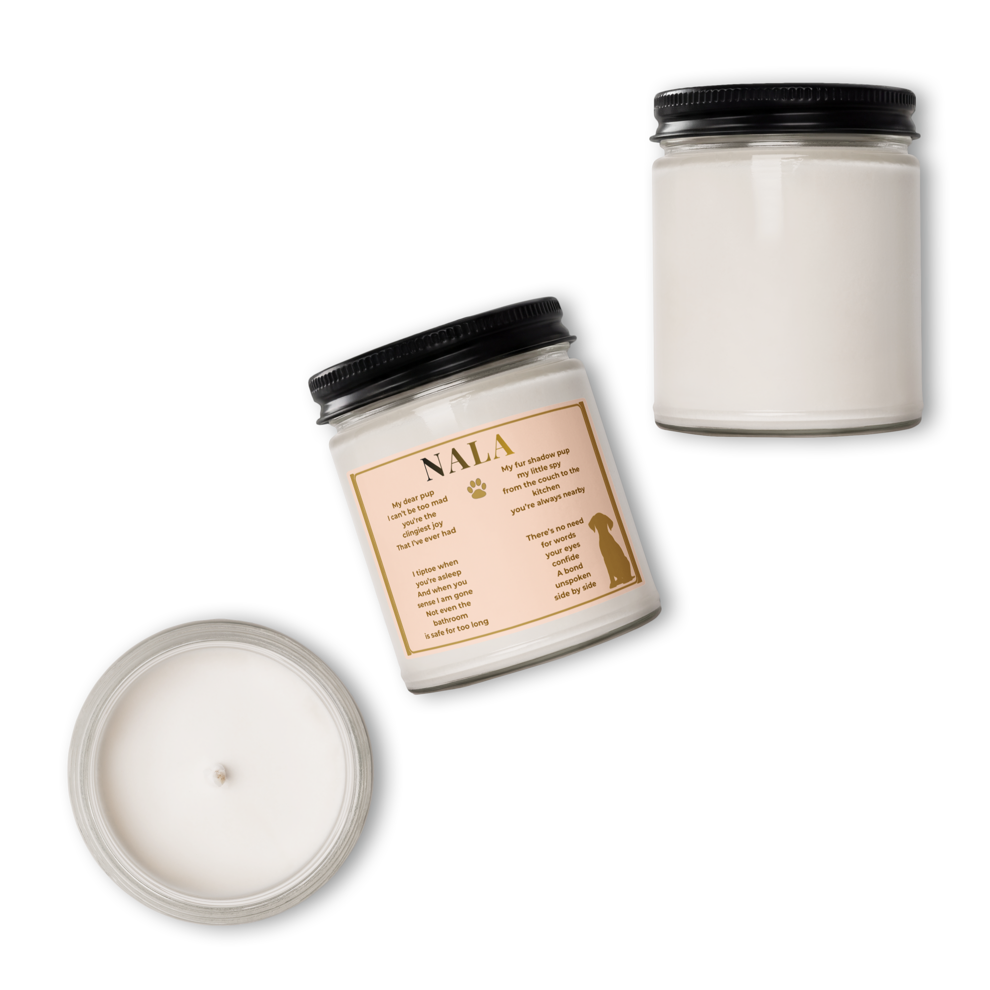 Forever by My Side | Personalized Pet Keepsake Candle  9oz