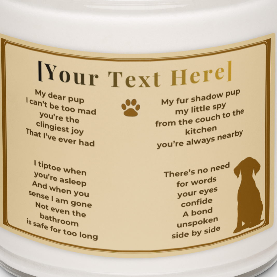 Personalized Dog Poem Candle | A candle made just for your dog — because they’re never “just a pet.”