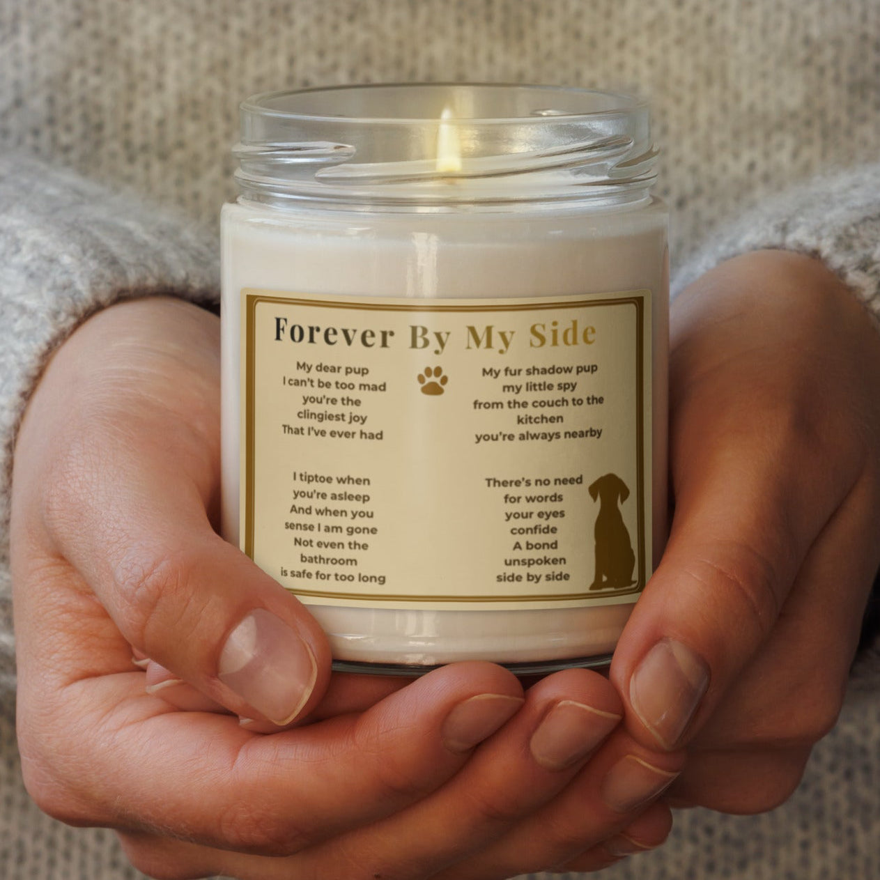 Forever By My Side Poem | Dog Keepsake Candle 9oz