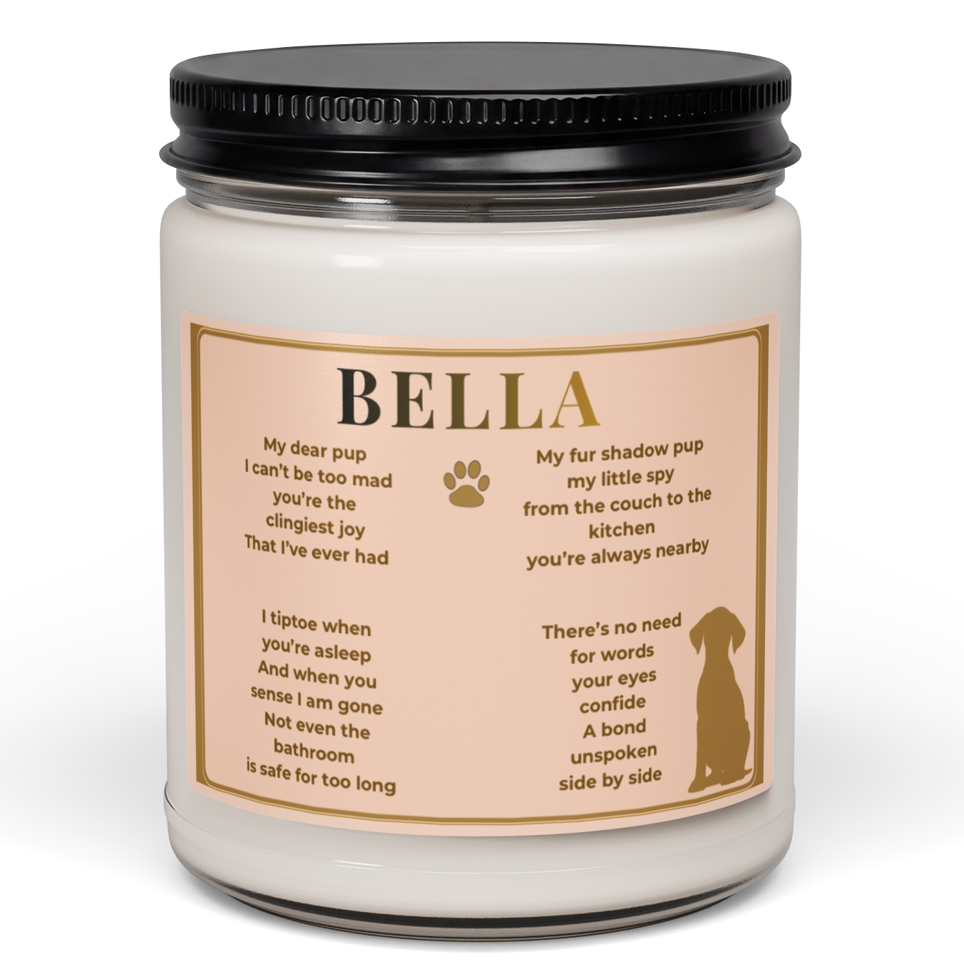 Forever by My Side | Personalized Pet Keepsake Candle  9oz