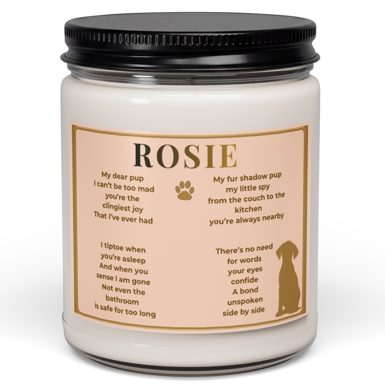 Forever by My Side | Personalized Pet Keepsake Candle  9oz