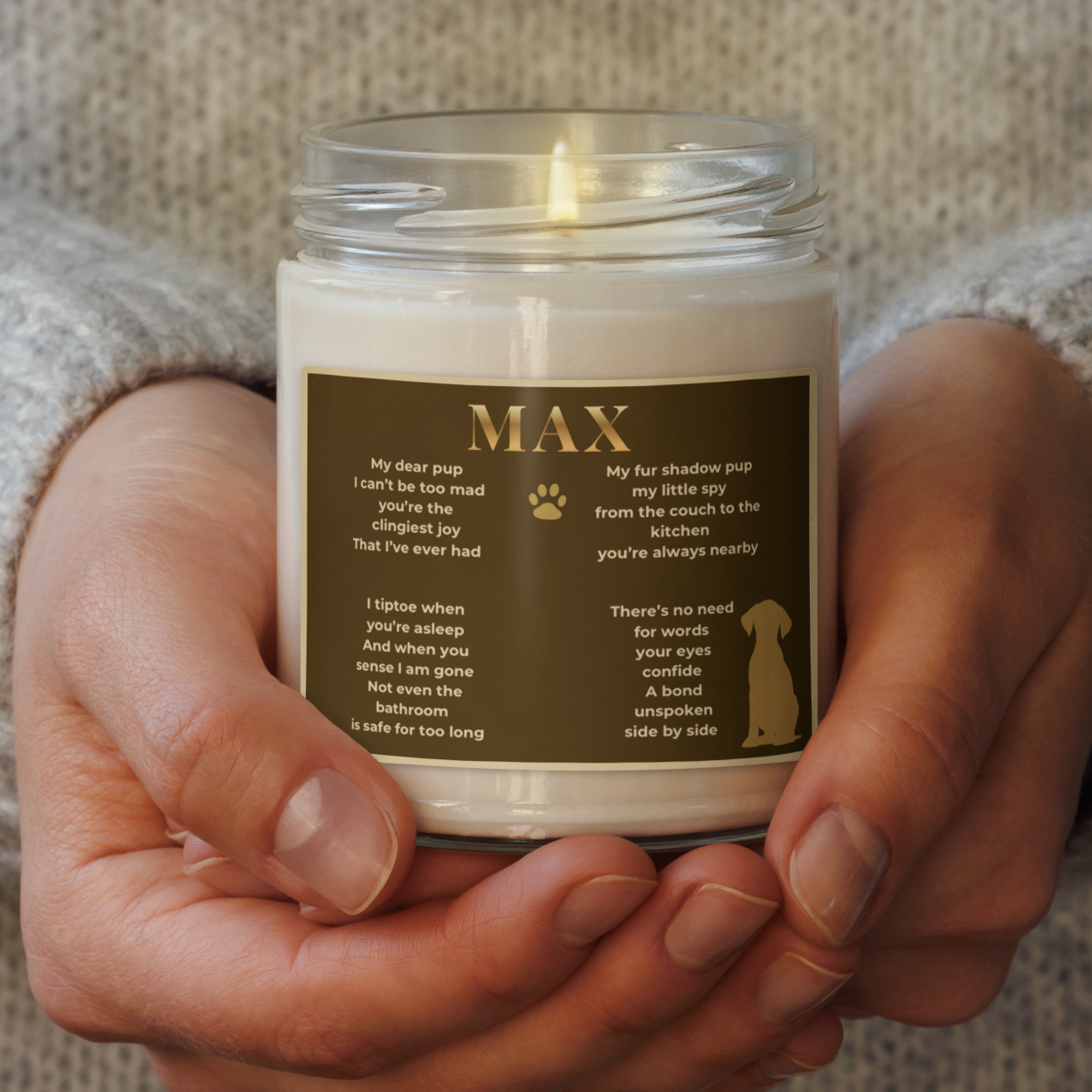 Forever by My Side | Personalized Pet Keepsake Candle  9oz