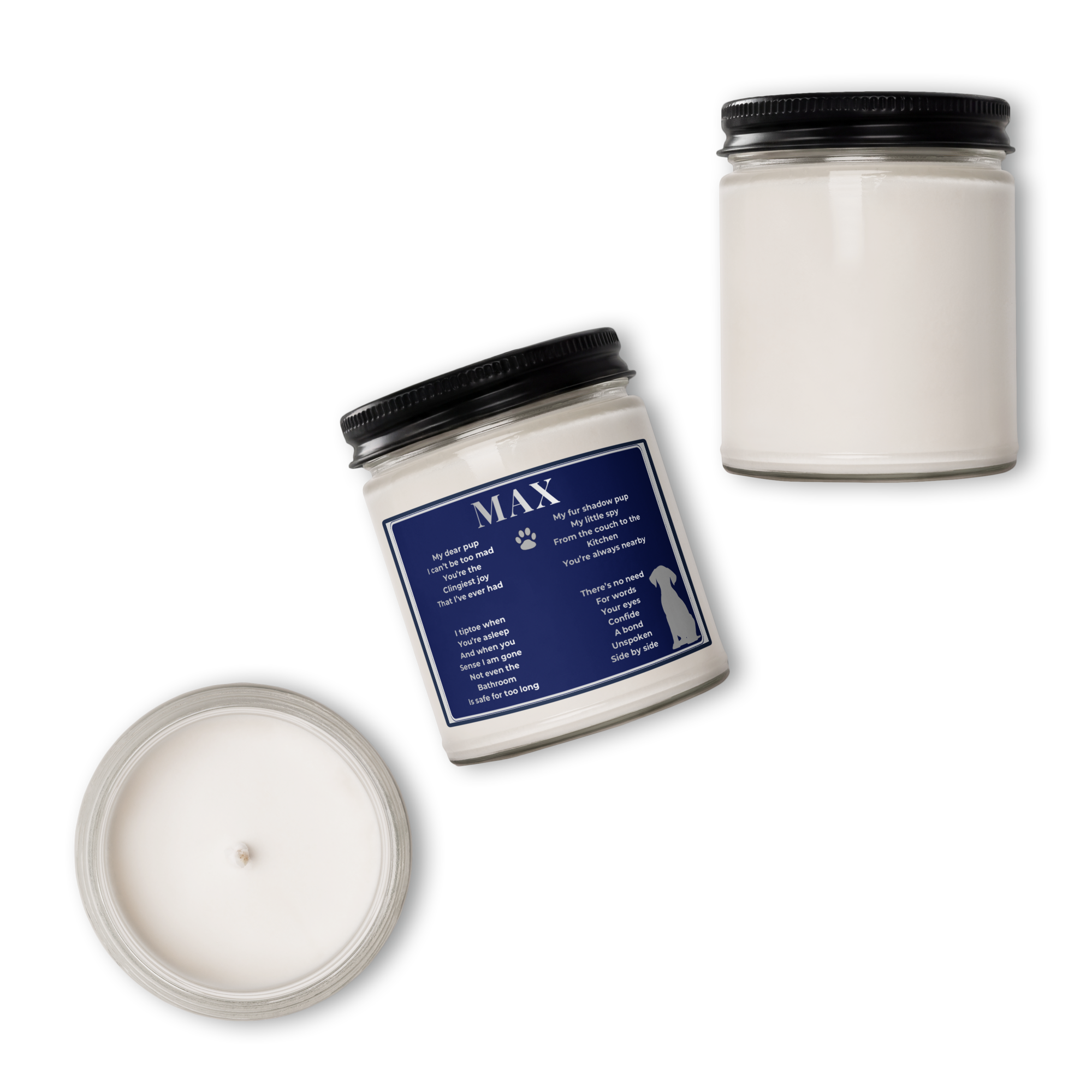 Forever by My Side | Personalized Pet Keepsake Candle  9oz