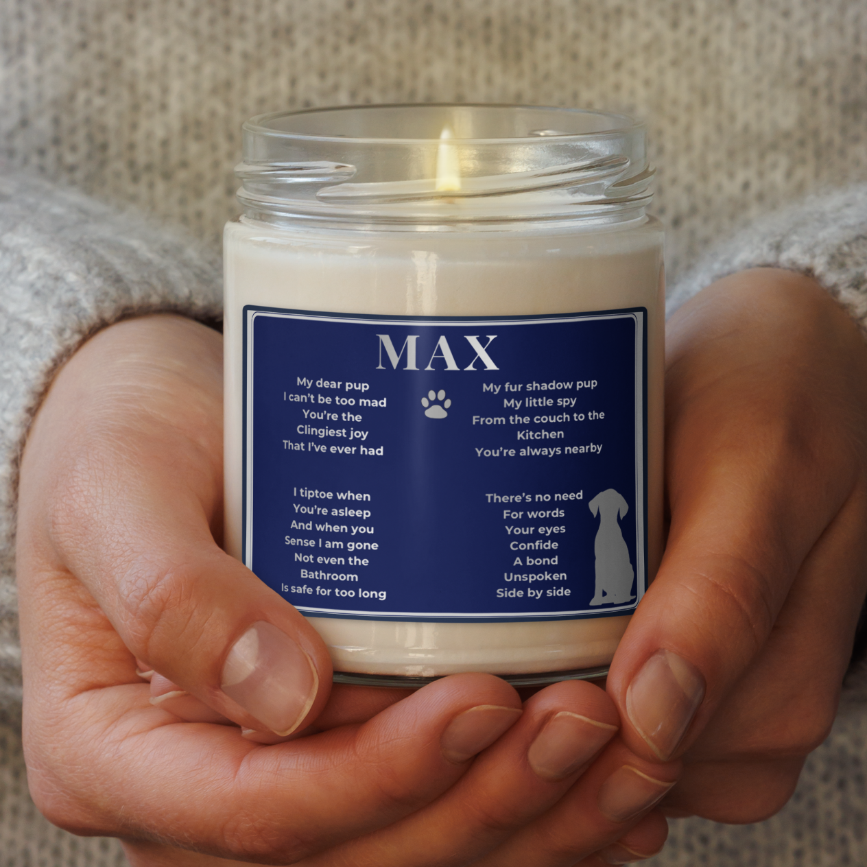 Forever by My Side | Personalized Pet Keepsake Candle  9oz