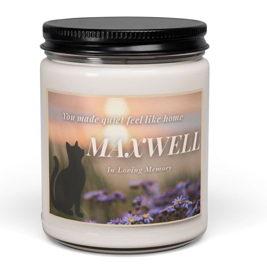 You Made Quiet Feel Like Home | Personalized Cat Memorial Candle  9oz - Ivory