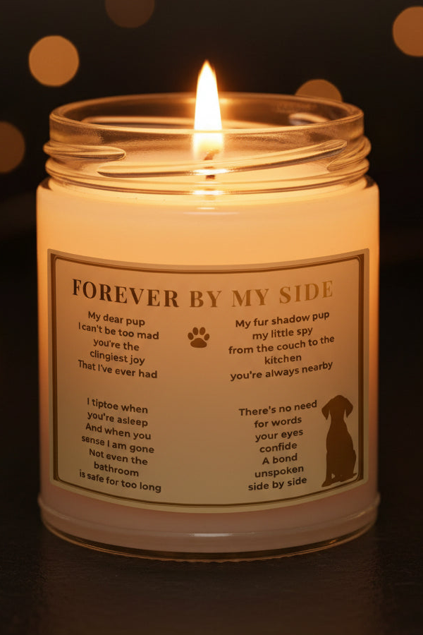 Forever By My Side Poem | Dog Keepsake Candle 9oz